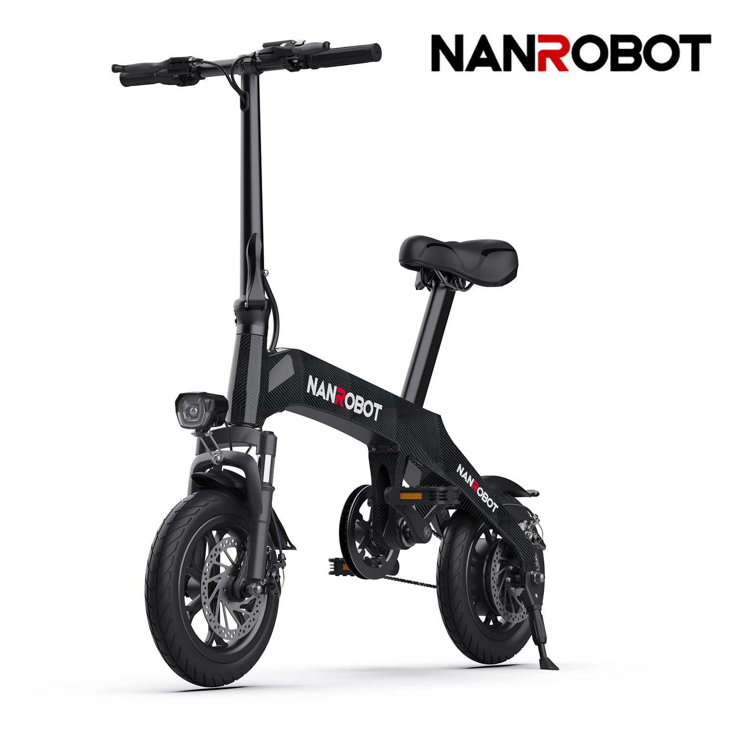 Carbon Fiber Electric Bike - NANROBOT M2 500W 20mph Commuter E-Bike with 36V 7.8Ah Battery