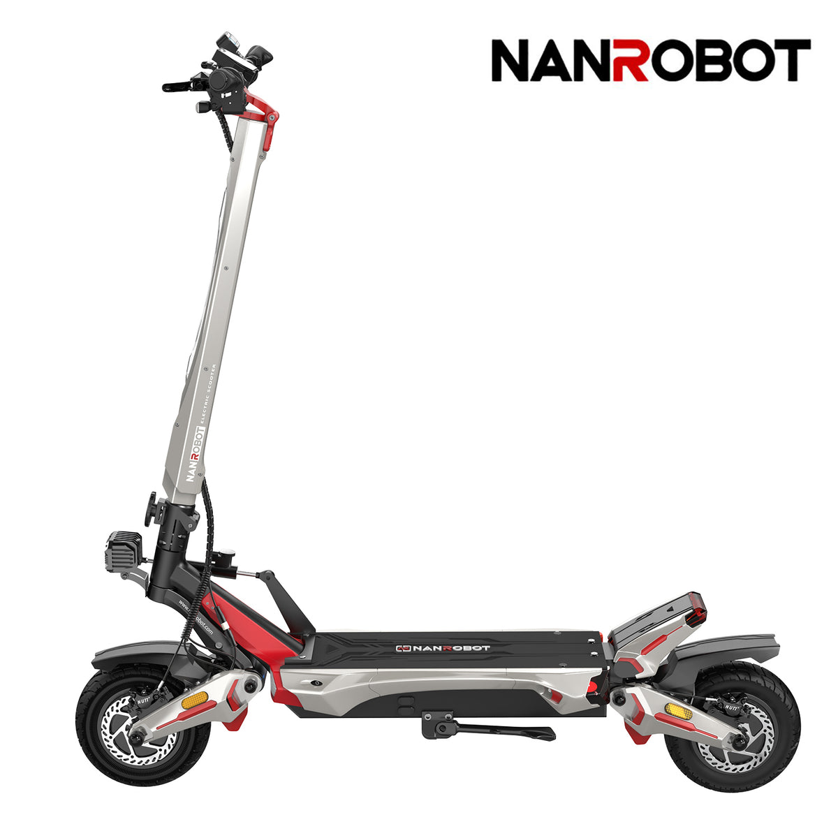NANROBOT N6 72V electric scooter with sleek black frame, large wheels, and handlebar controls, designed for urban commuting.